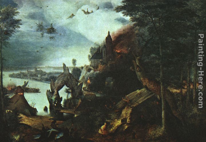 Landscape with the Temptation of Saint Anthony painting - Pieter the Elder Bruegel Landscape with the Temptation of Saint Anthony art painting